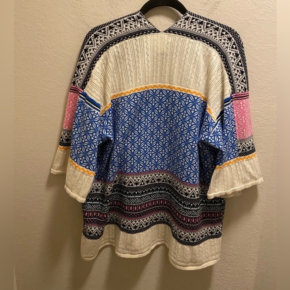 L.O.G.G. X H&M Multicolor Knit Kimono Cardigan Size L - Picture 5 of 10